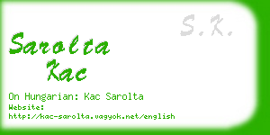 sarolta kac business card